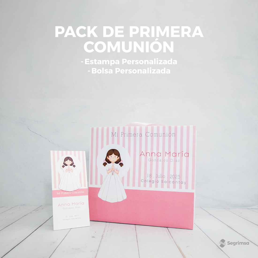 Pack Primera Comunión: Estampas + bolsa personalizada