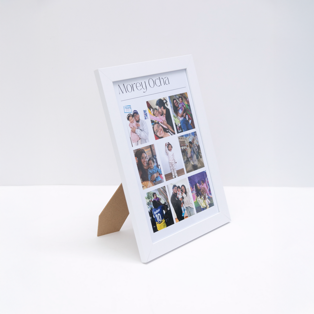 Cuadro Collage Hogar - Vertical - Marco Blanco