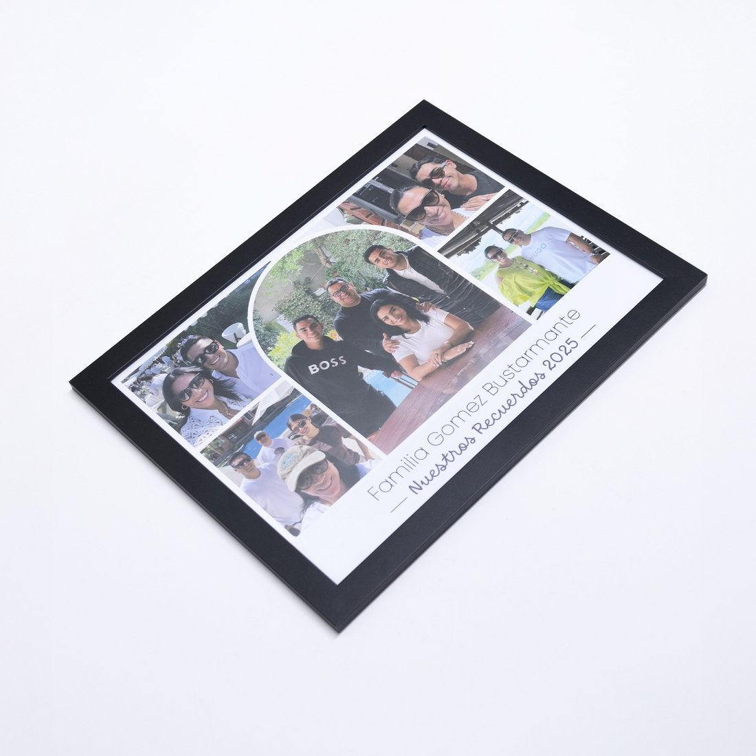 Cuadro Collage Familia 2025 - Horizontal - Marco Negro