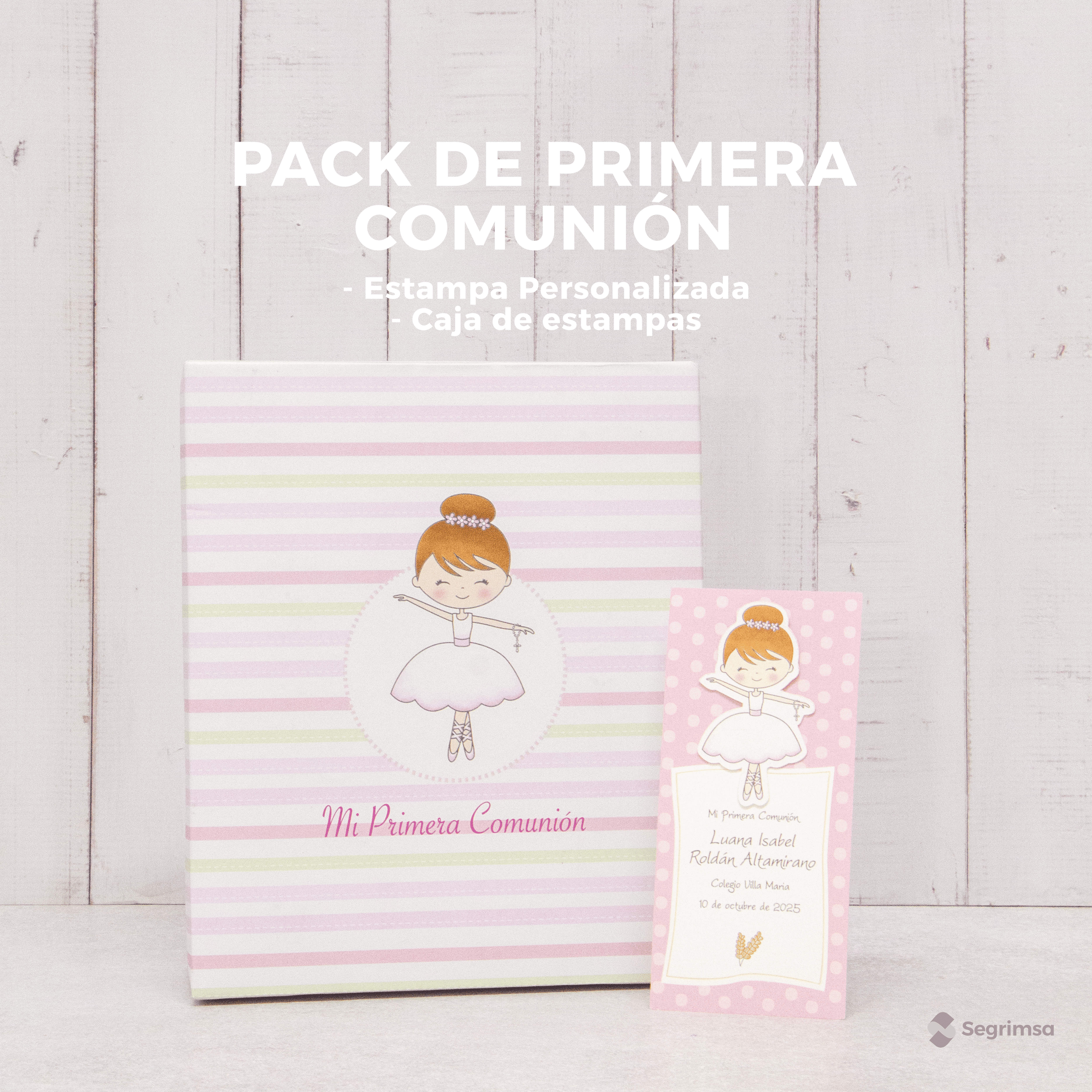 Pack Primera Comunión: Estampas + caja de estampas