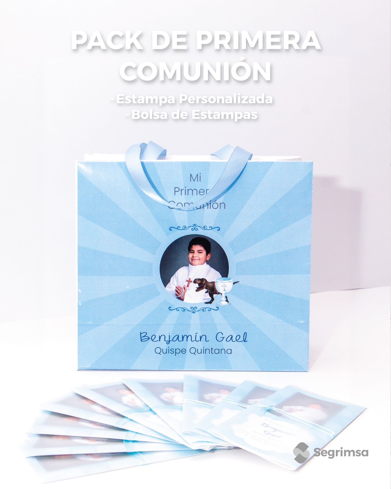 Pack Primera Comunión: Estampas + bolsa personalizada