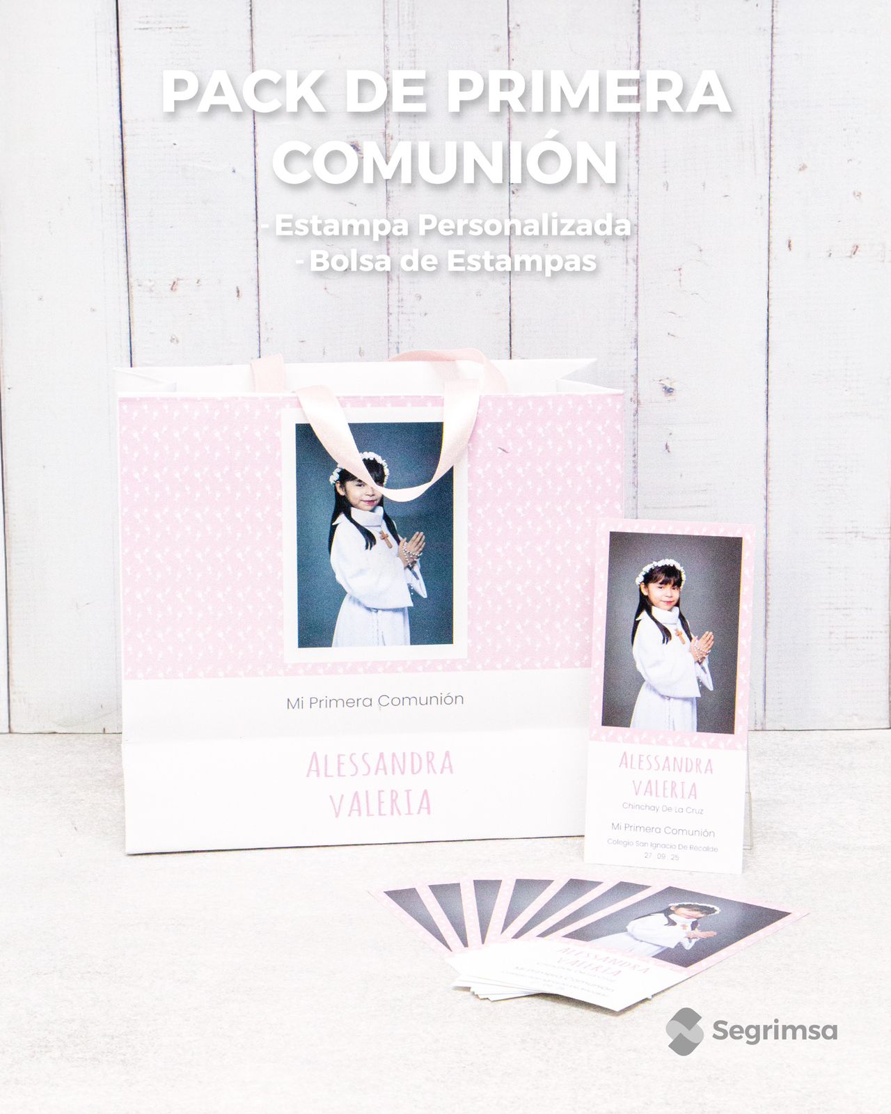 Pack Primera Comunión: Estampas + bolsa personalizada