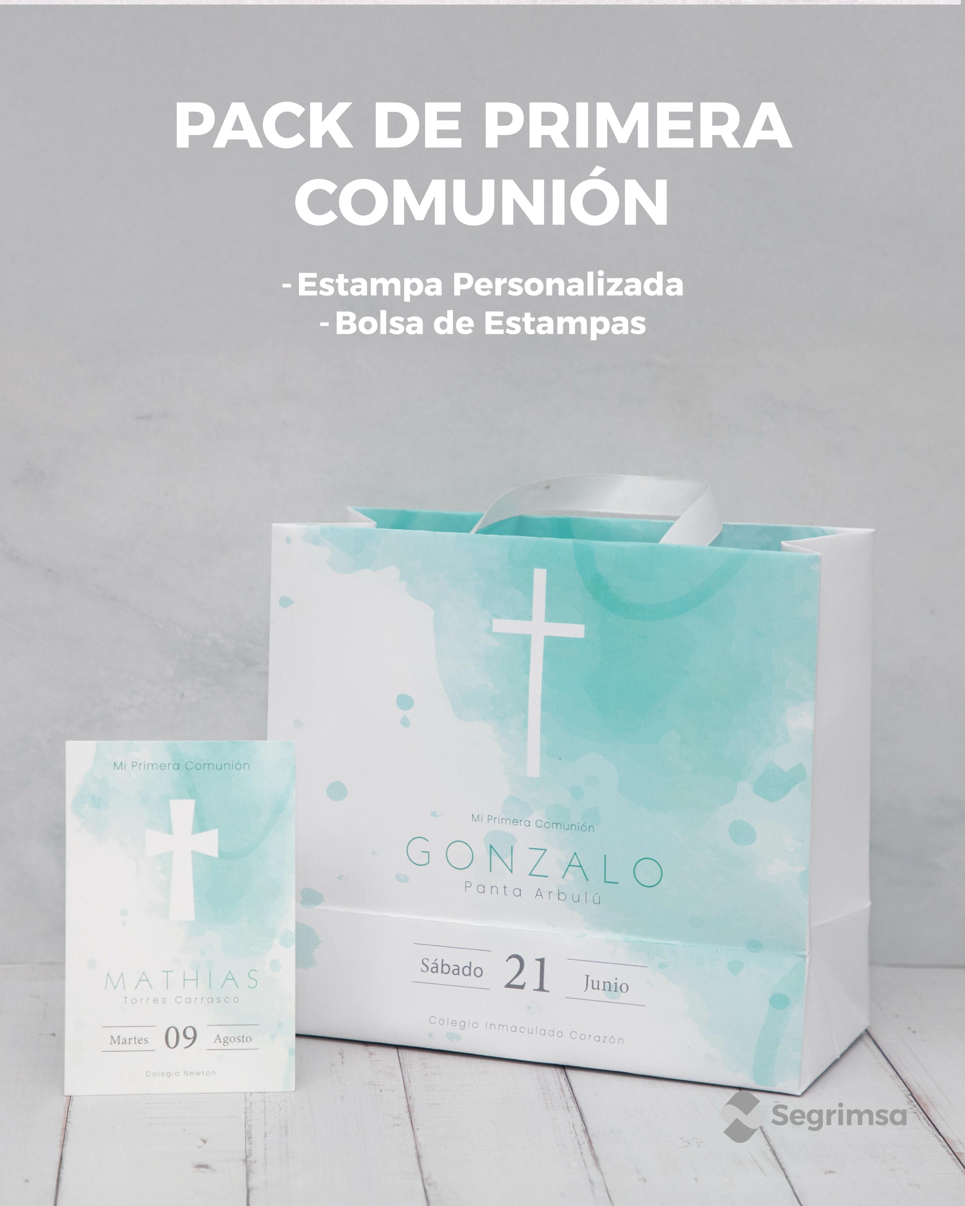 Pack Primera Comunión: Estampas + bolsa personalizada