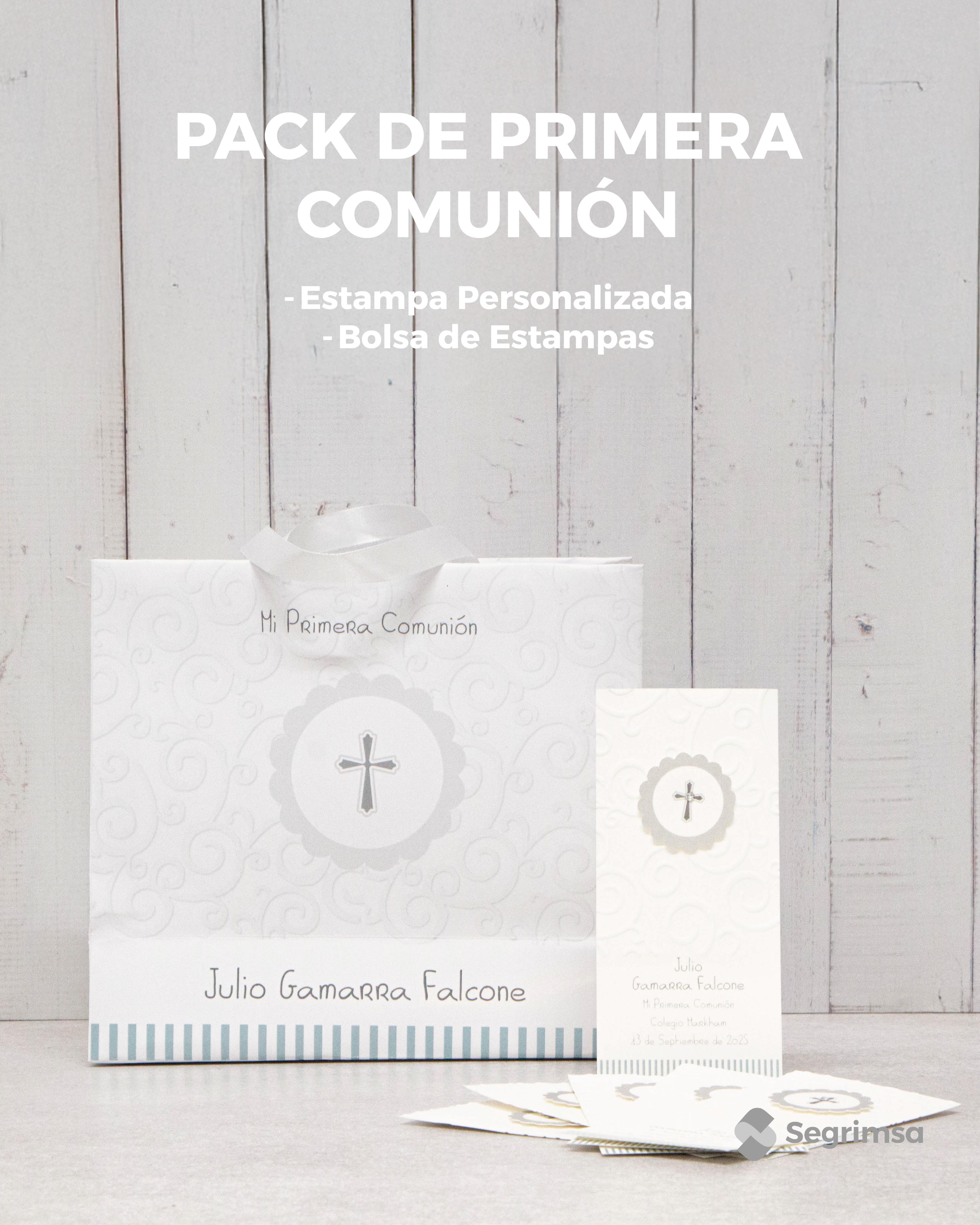 Pack Primera Comunión: Estampas + bolsa personalizada