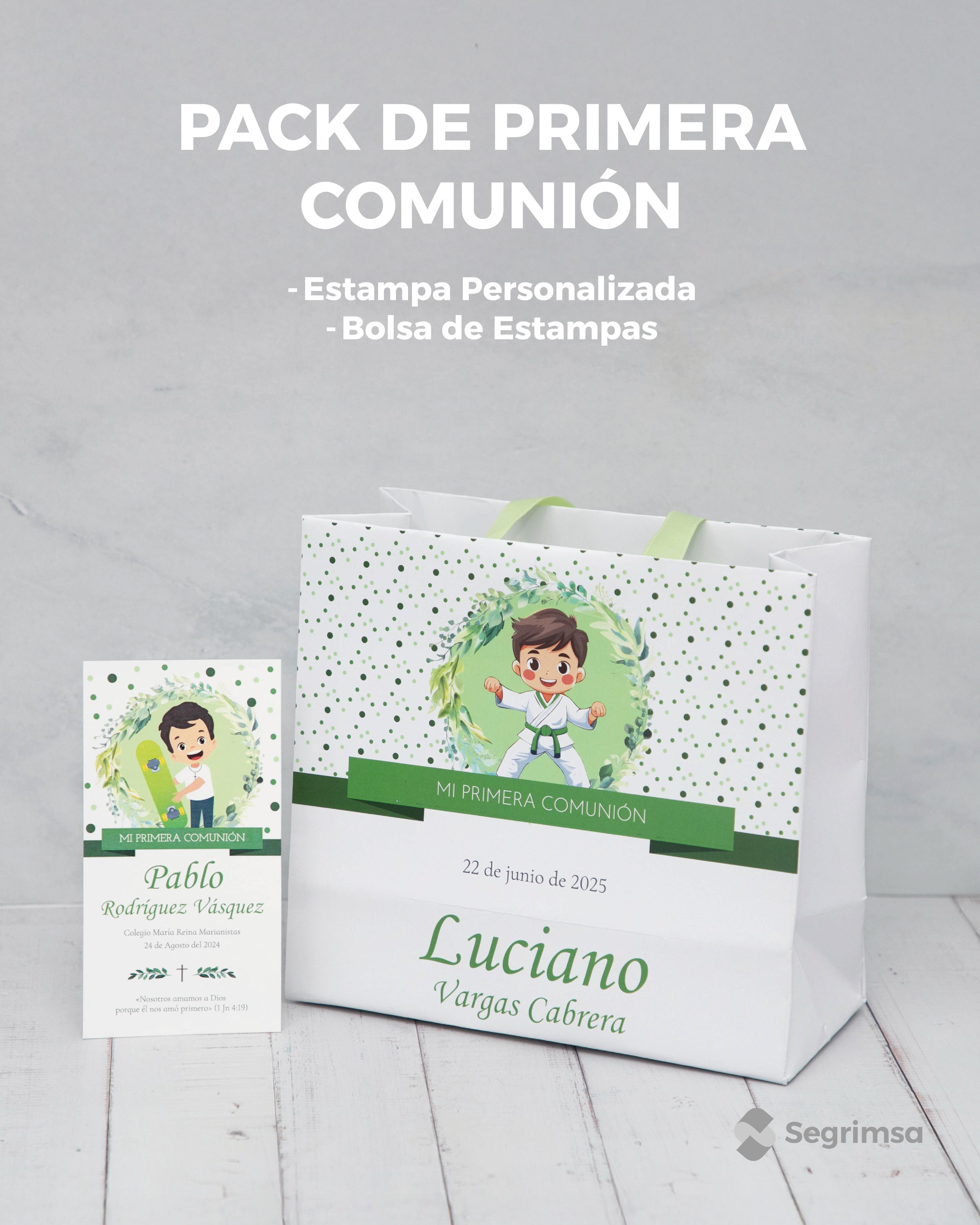 Pack Primera Comunión: Estampas + bolsa personalizada