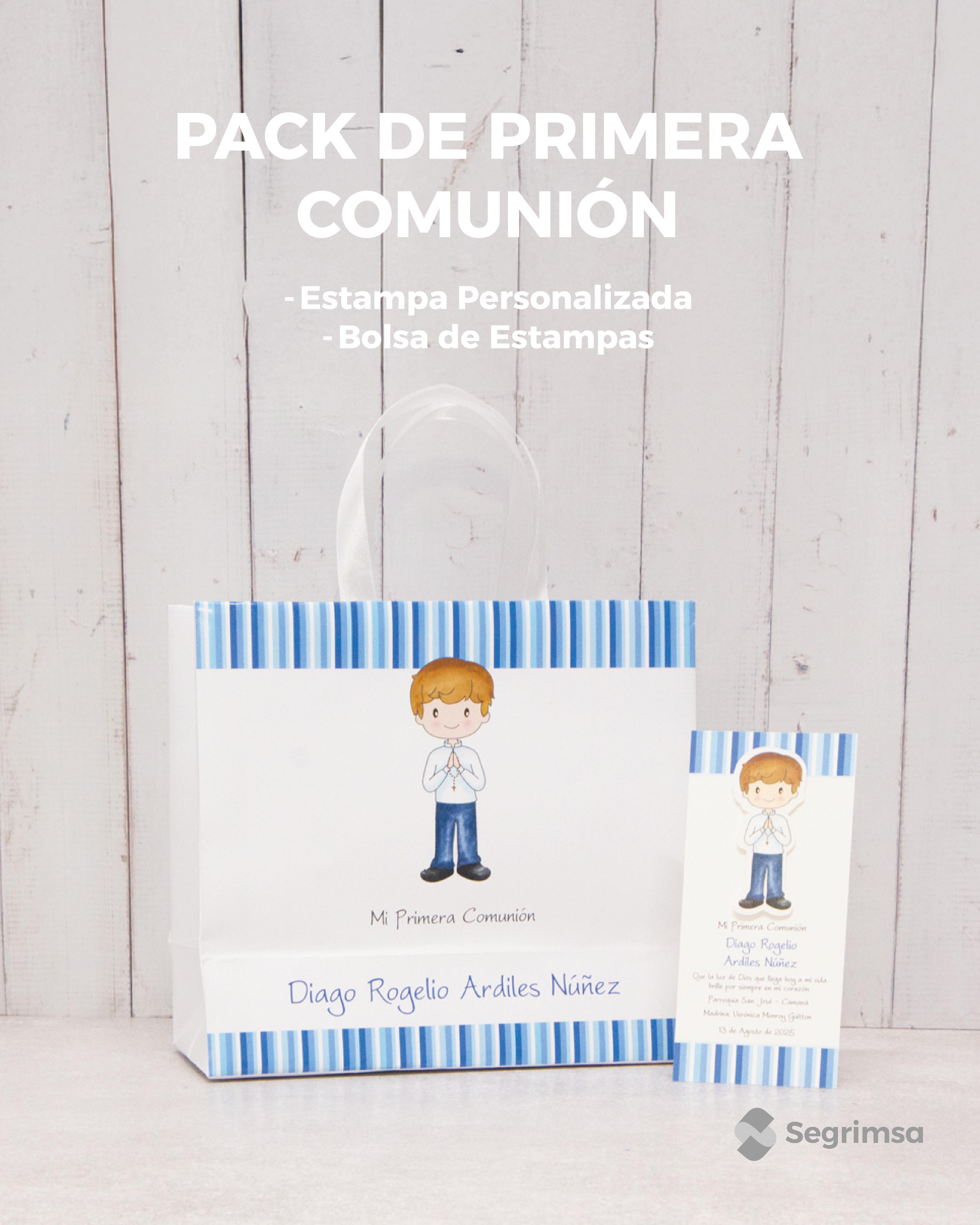 Pack Primera Comunión: Estampas + bolsa personalizada