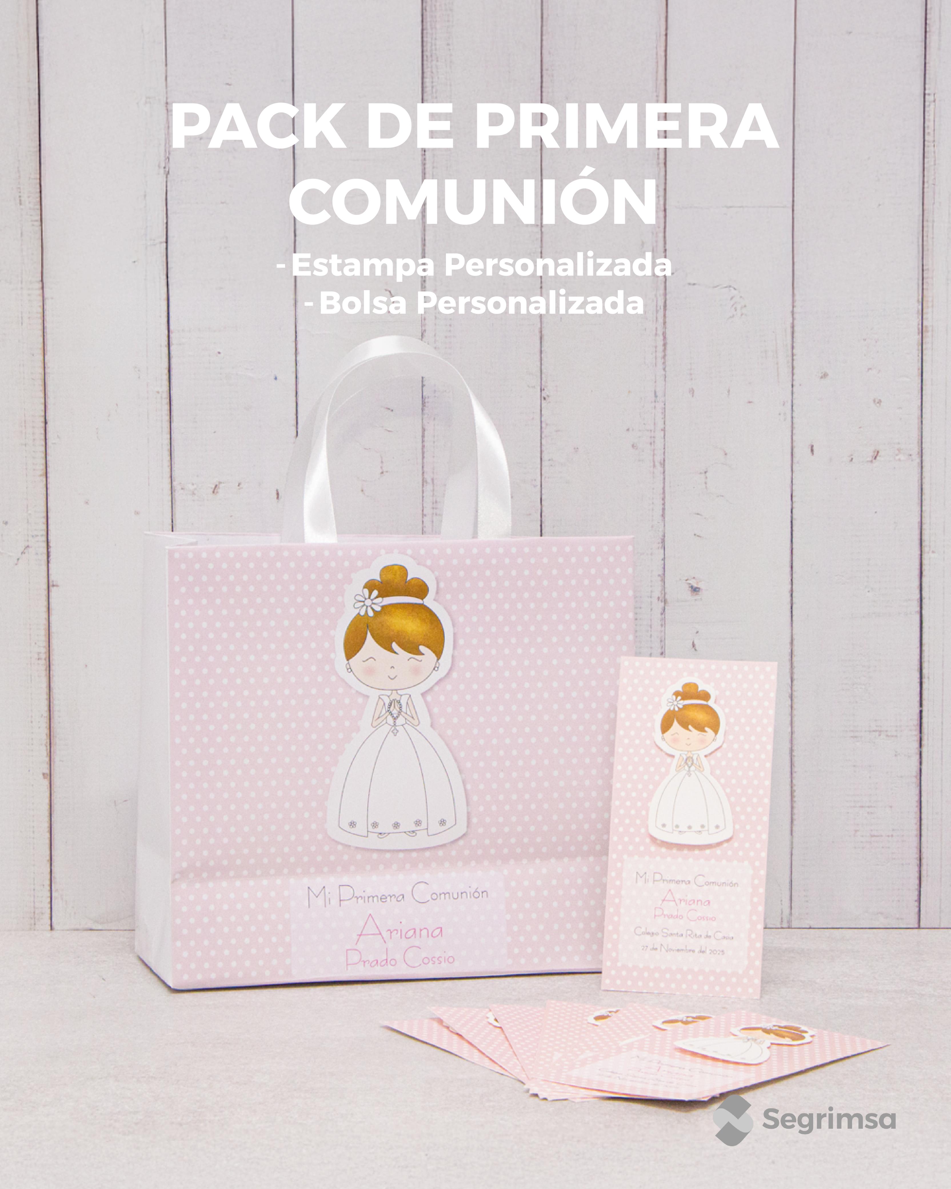 Pack Primera Comunión: Estampas + bolsa personalizada
